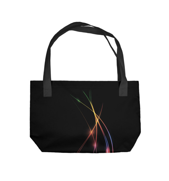 Пляжная сумка с изображением Линии цвета 