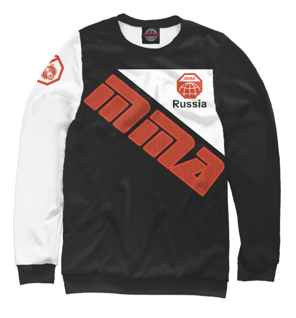 Свитшот для девочек с изображением MMA Russia цвета Р‘РµР»С‹Р№