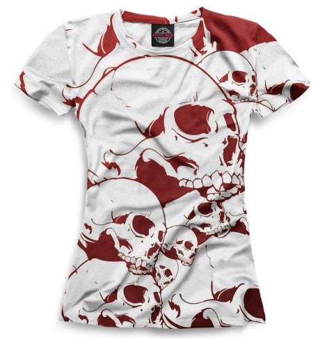 

Футболки Print Bar, Белый, Skull