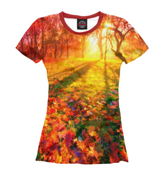 Женская футболка Кленовый лес