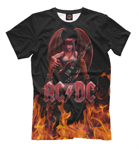 Футболка для мальчиков с изображением AC/DC цвета Черный