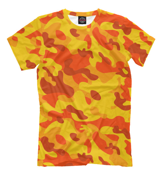 Футболка для мальчиков с изображением Камок цвета Оранжевый