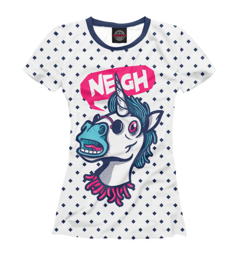 

Футболки Print Bar, Белый, Unicorn Neigh