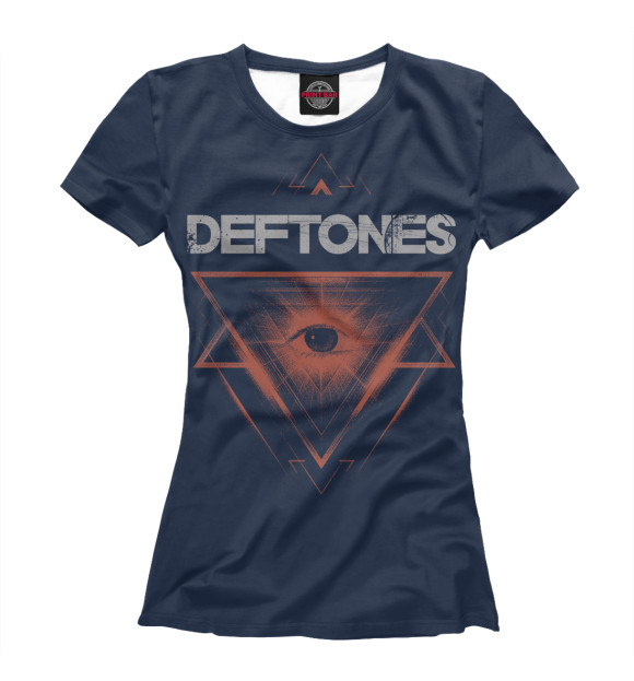 Футболка для девочек с изображением Deftones цвета Белый