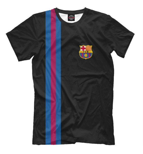 Мужская футболка с изображением Barcelona / Line Collection цвета Черный