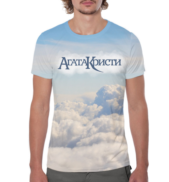 Мужская футболка с изображением Агата Кристи цвета Белый