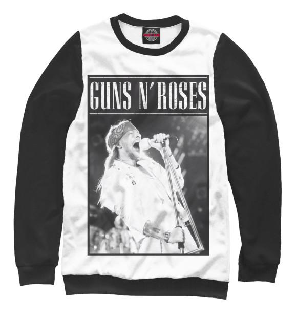 Мужской свитшот с изображением Guns N' Roses цвета Белый