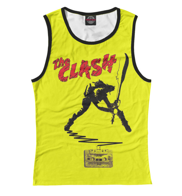 Майка для девочки с притом The Clash цвета Белый Майка для девочки с изображением The Clash цвета Белый