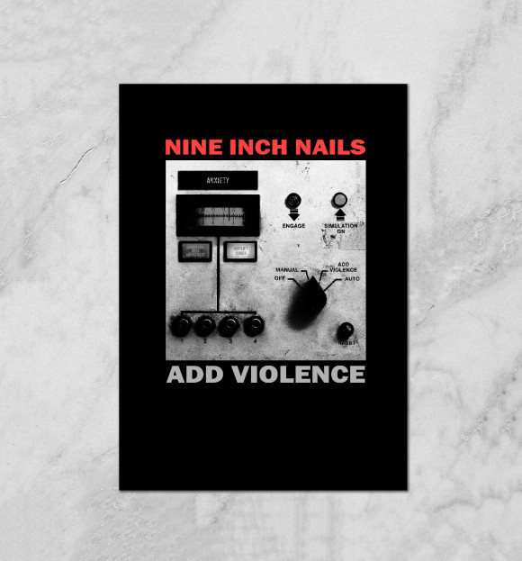 Плакат с изображением Nine Inch Nails цвета Белый