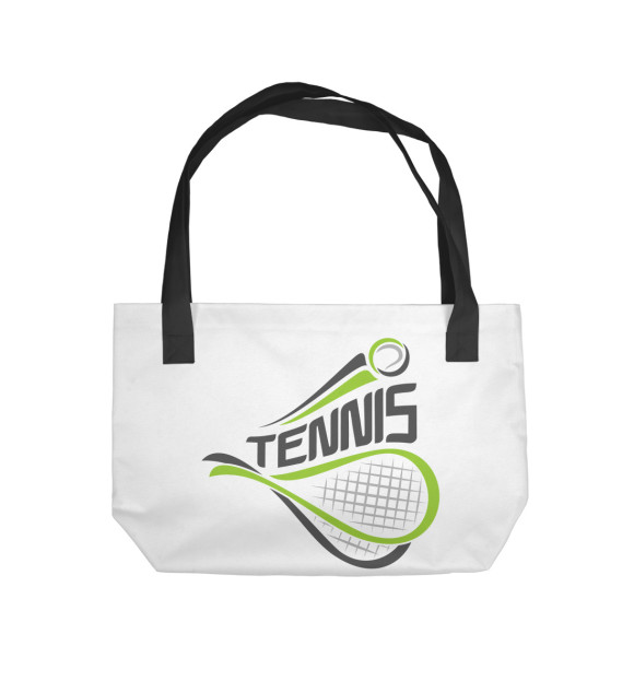 Пляжная сумка с изображением Теннис цвета 