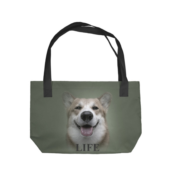 Пляжная сумка с изображением Life is Good цвета 