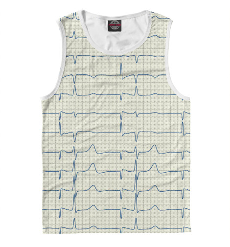 

Майки Print Bar, Белый, ЭКГ