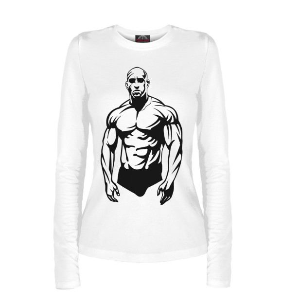 Женский лонгслив с изображением MMA цвета Белый