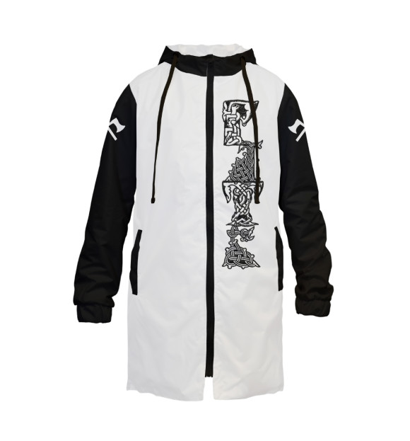 Дождевик с изображением А нас РАТЬ! цвета Белый