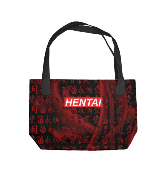 Пляжная сумка с изображением Hentai цвета 
