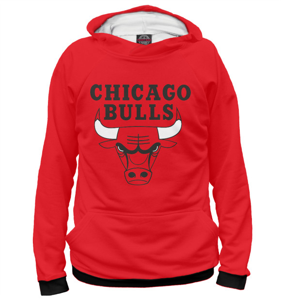 Худи для девочки с изображением Chicago Bulls цвета Белый