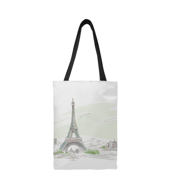 Сумка-шоппер с изображением Paris цвета 