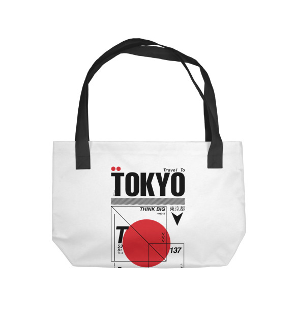 Пляжная сумка с изображением Tokyo цвета 