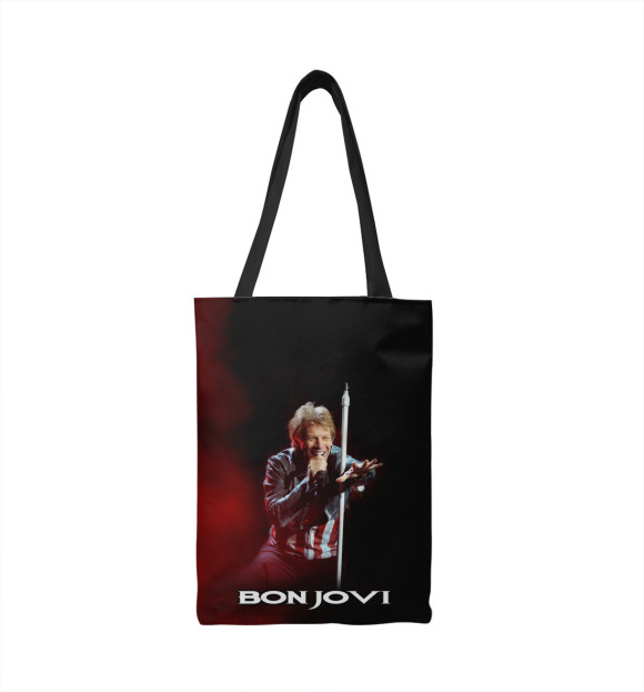 Сумка-шоппер с изображением Bon Jovi цвета 