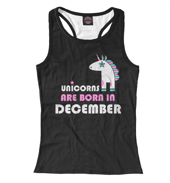 Женская майка-борцовка с изображением Легенды рождаются в декабре цвета Белый