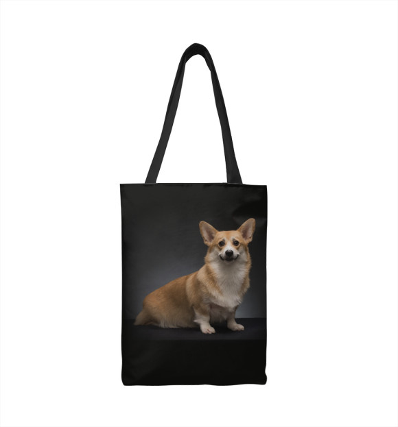 Сумка-шоппер с изображением Corgi dog цвета 
