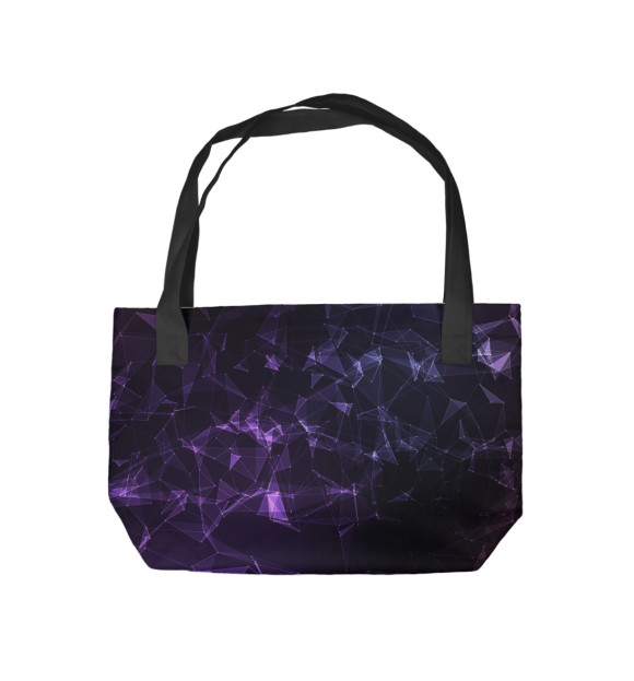 Пляжная сумка с изображением Фиолетовые созвездия цвета 