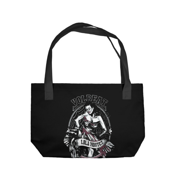Пляжная сумка с изображением Volbeat цвета 