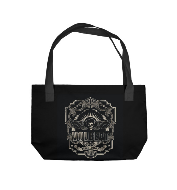 Пляжная сумка с изображением Volbeat цвета 