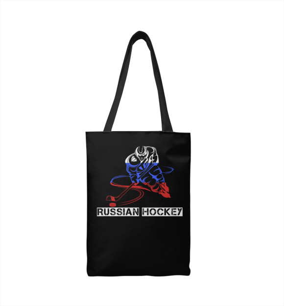 Сумка-шоппер с изображением Russian Hockey цвета 