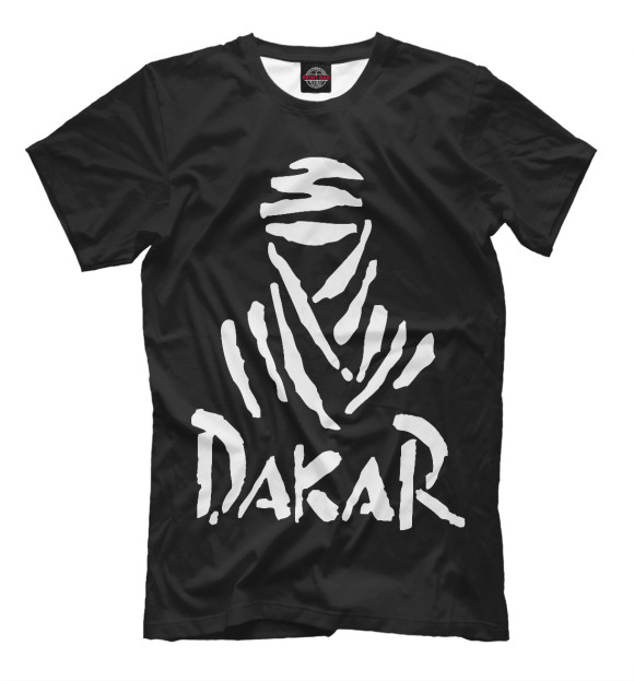 Мужская футболка с изображением DAKAR RALLY цвета Черный