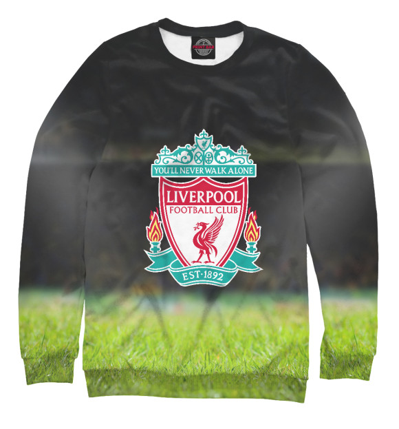 Женский свитшот с изображением FC LIVERPOOL цвета Белый