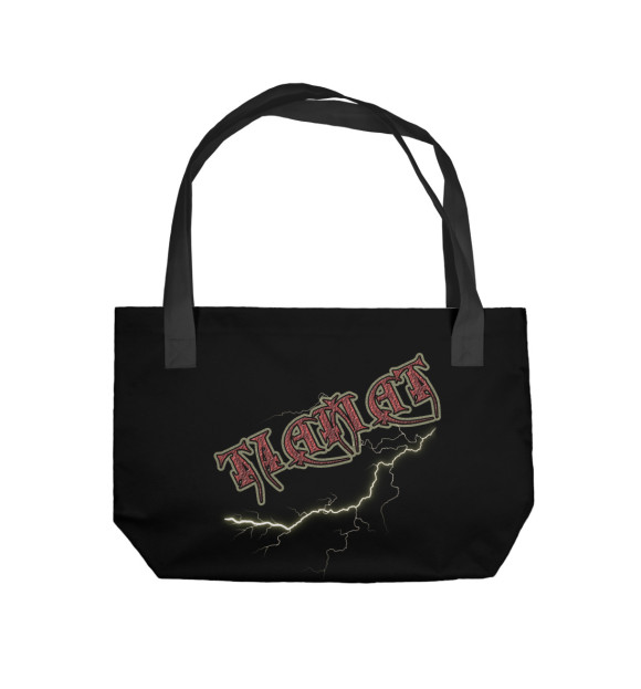 Пляжная сумка с изображением Tiamat band logo цвета 