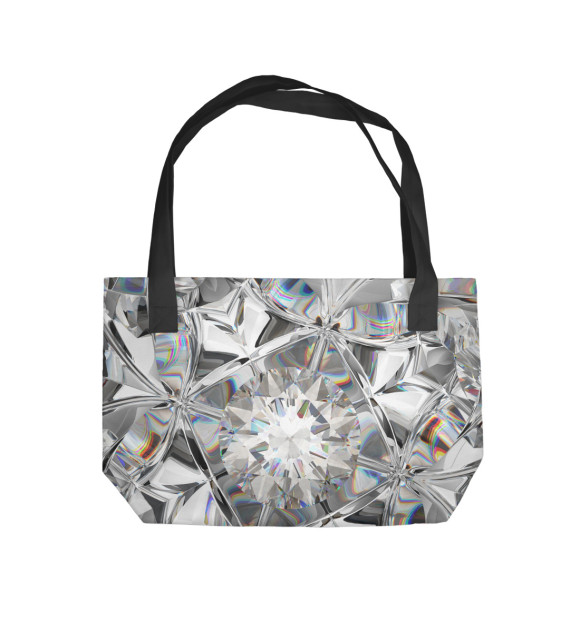Пляжная сумка с изображением Бриллиантовый блеск цвета 