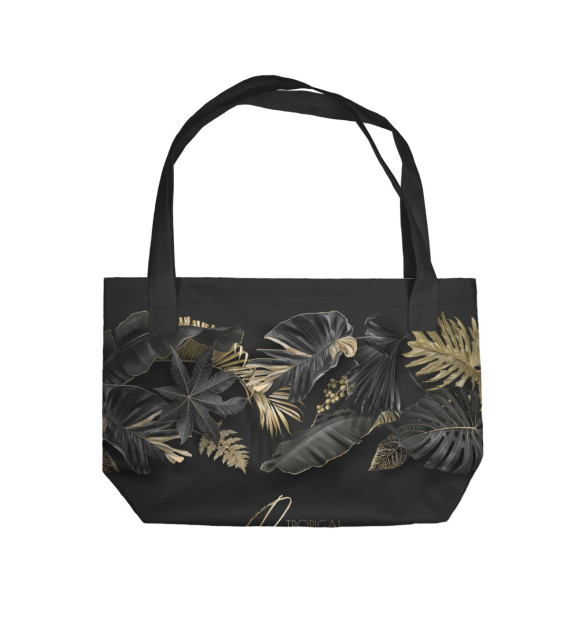 Пляжная сумка с изображением Тропические растения цвета 