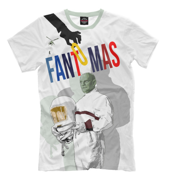 Мужская футболка с изображением Fantomas цвета Молочно-белый