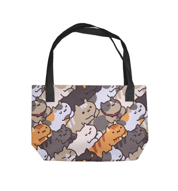 Пляжная сумка с изображением Котомания цвета 