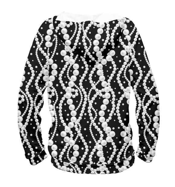 Мужское худи с изображением Жемчуг цвета Белый