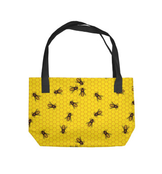 Пляжная сумка Пчелы в сотах