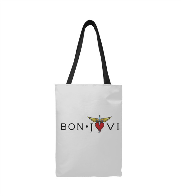 Сумка-шоппер с изображением Bon Jovi цвета 