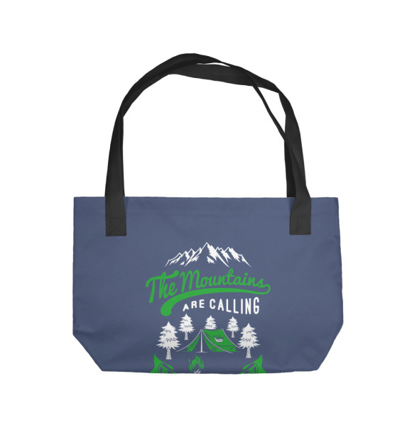 Пляжная сумка с изображением В горах цвета 