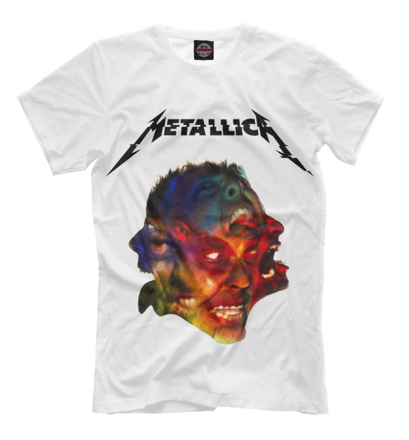 Мужская футболка с изображением Metallica Hardwired цвета Молочно-белый