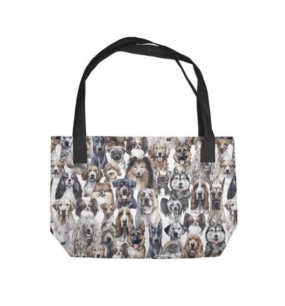 Пляжная сумка с изображением Собаки цвета 