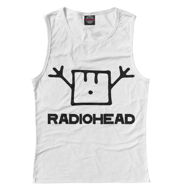Майка для девочки с изображением Radiohead цвета Белый