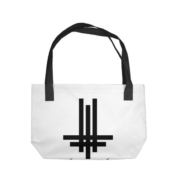 Пляжная сумка с изображением Behemoth. Tri Cross цвета 