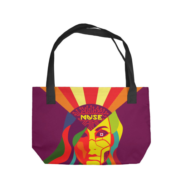 Пляжная сумка с изображением Muse цвета 
