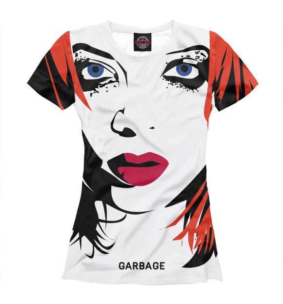 Женская футболка с изображением Shirley Manson Art цвета Белый