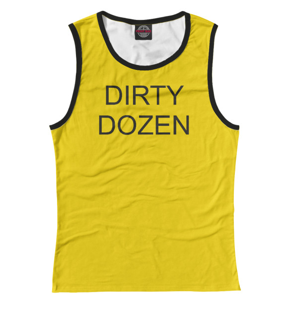 Майка для девочки с изображением DIRTY DOZEN цвета Белый