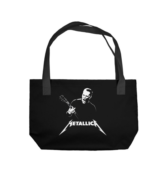 Пляжная сумка с изображением Metallica. James Hetfield цвета 