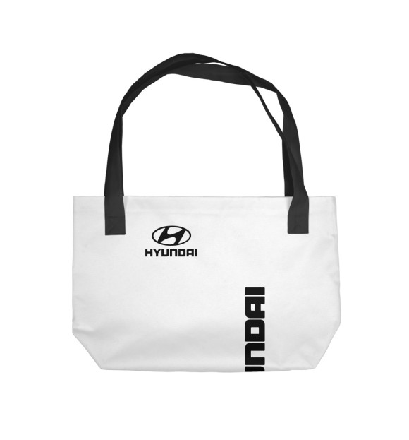 Пляжная сумка с изображением Hyundai цвета 