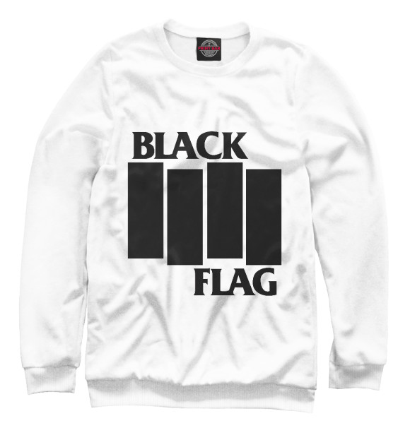 Женский свитшот с изображением Black Flag цвета Белый